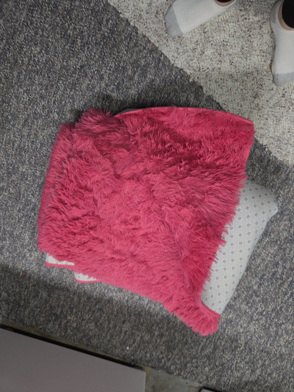 Pink Fluffy High Pile Non-Slip Area Rug 6' x 9'